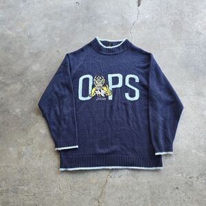 Vtg FNF Ops Jeans Big Dog Embroidered  Sweater Baggy Skate 2x